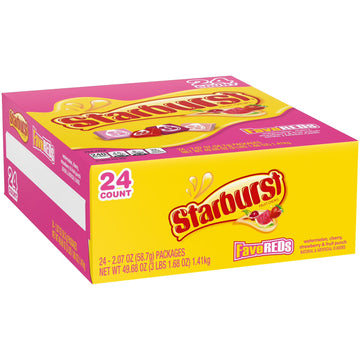 Starburst FaveReds Fruity Chewy Candy Full Size Bulk Pack, 2.07 oz., 24 ct.