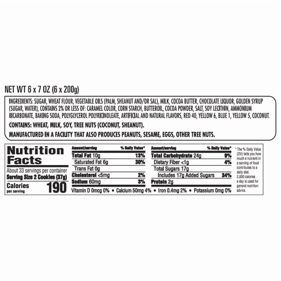 Arnott's Tim Tam Original Cookies , 7 oz, 6-count (66 Cookies Total)